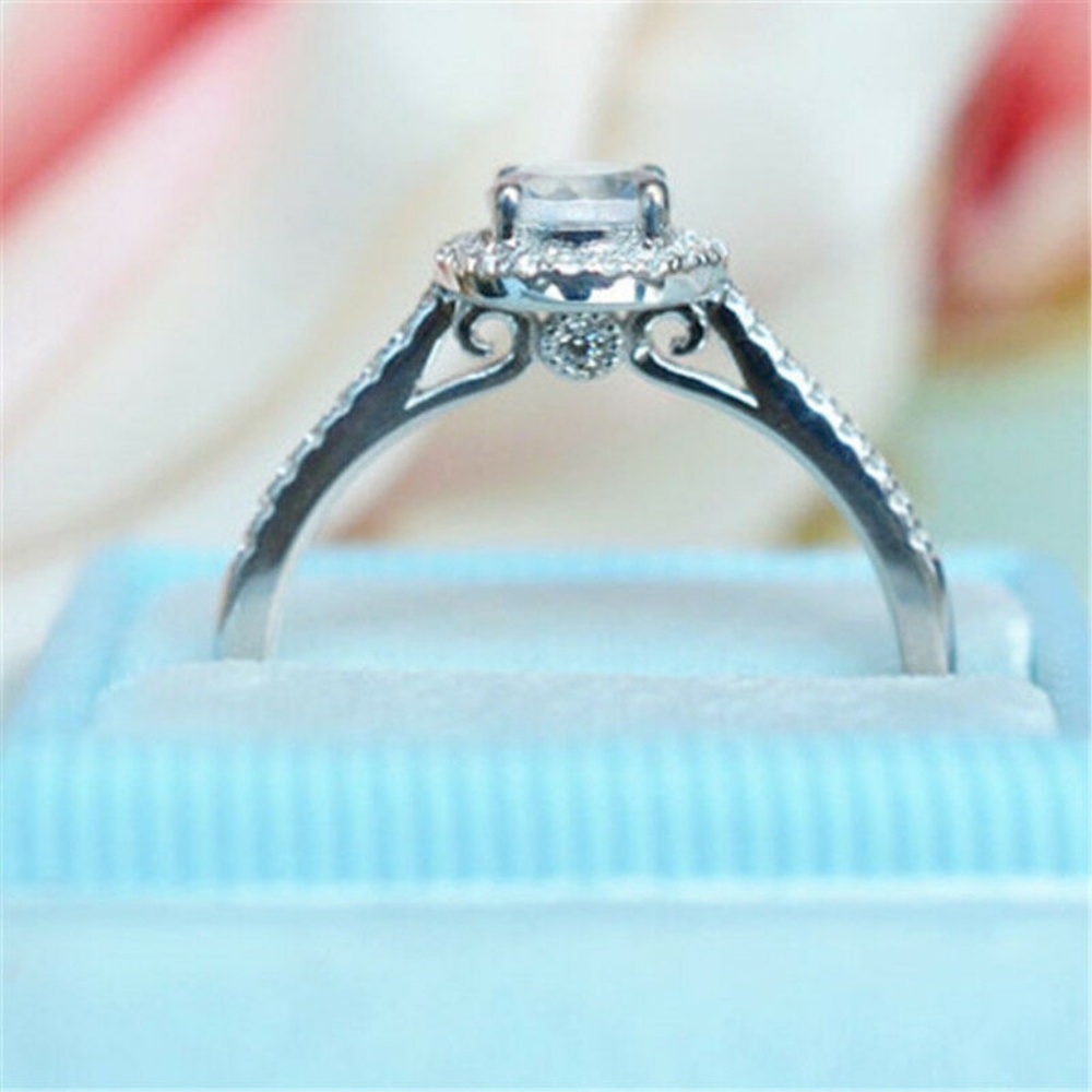 925 Silver Ring White Sapphire Ring  New - Picture 3 of 5